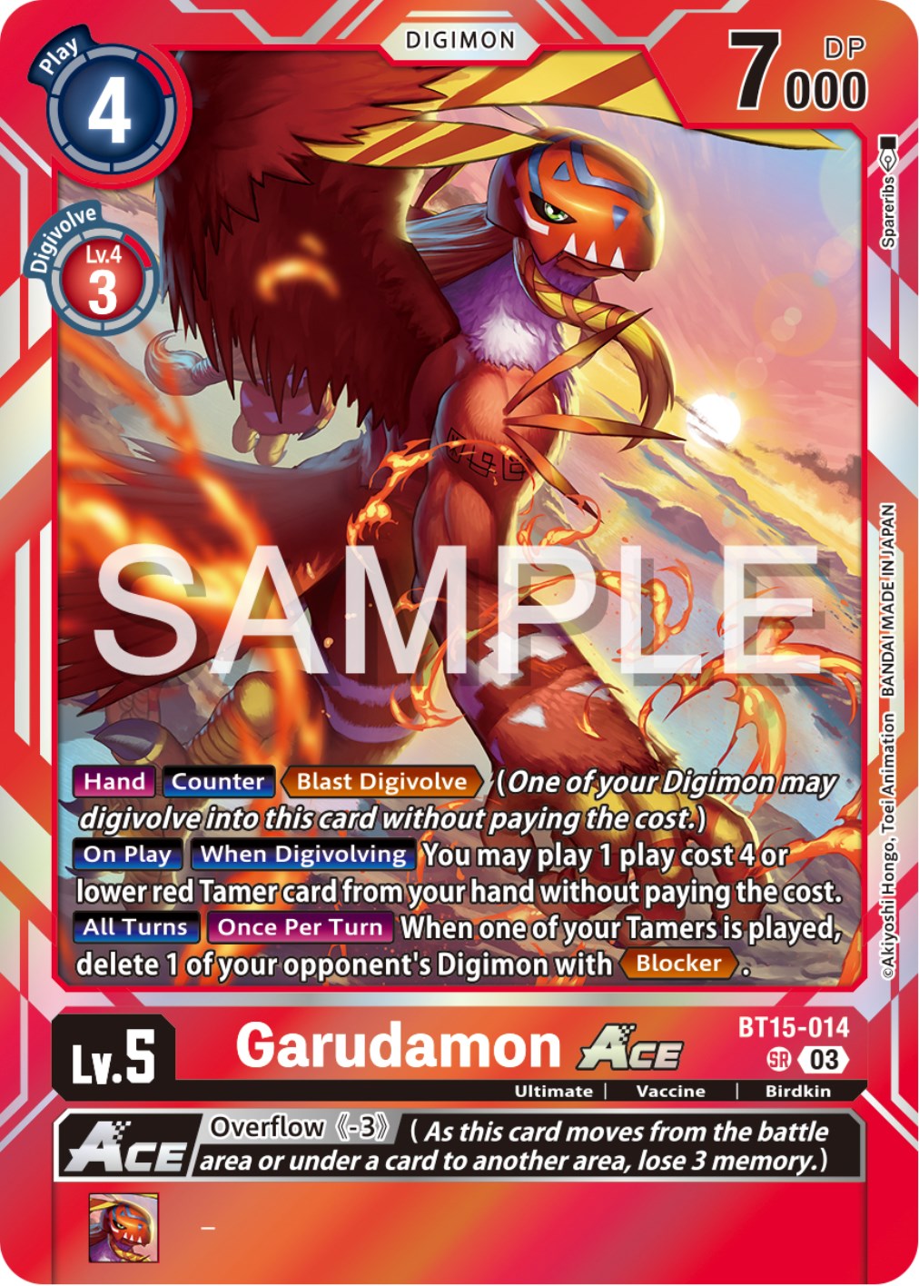 Garudamon Ace [BT15-014] [Exceed Apocalypse] | Cracking-Singles