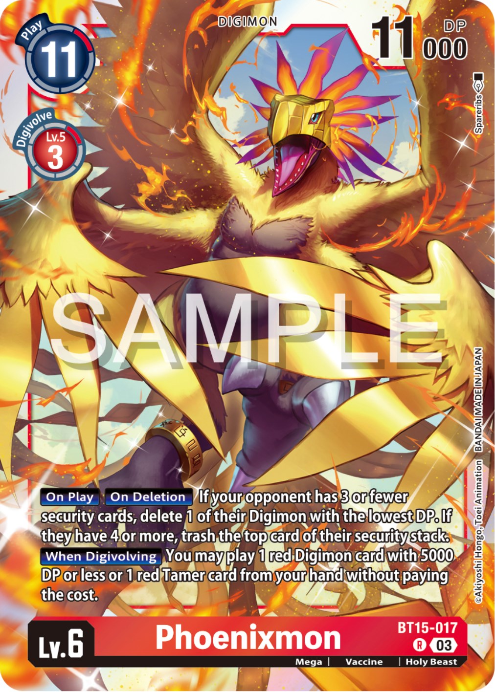 Phoenixmon [BT15-017] [Exceed Apocalypse] | Cracking-Singles