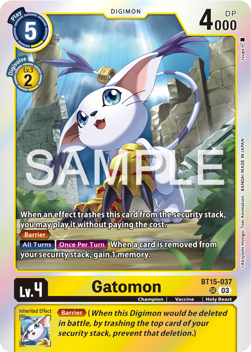 Gatomon [BT15-037] [Exceed Apocalypse] | Cracking-Singles