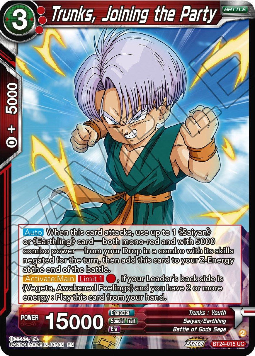 Trunks, Joining the Party (BT24-015) [Beyond Generations] | Cracking-Singles