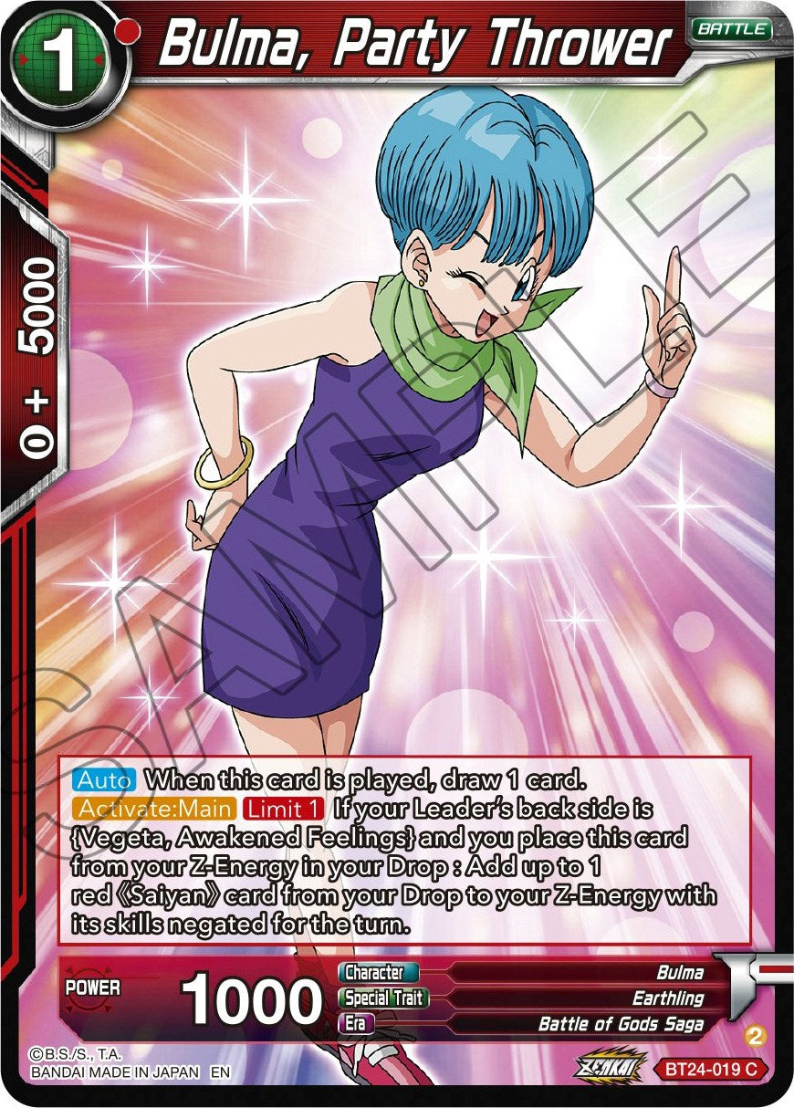 Bulma, Party Thrower (BT24-019) [Beyond Generations] | Cracking-Singles