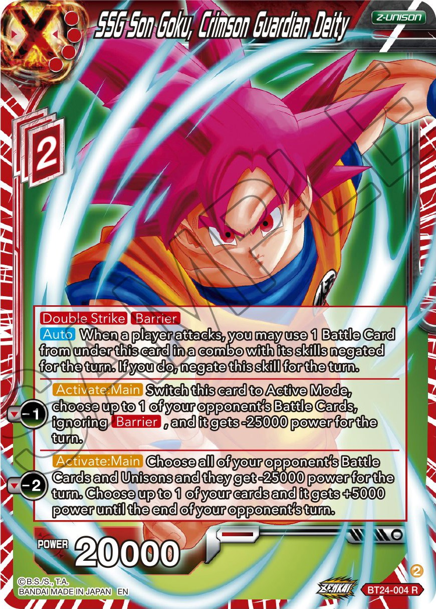 SSG Son Goku, Crimson Guardian Deity (BT24-004) [Beyond Generations] | Cracking-Singles