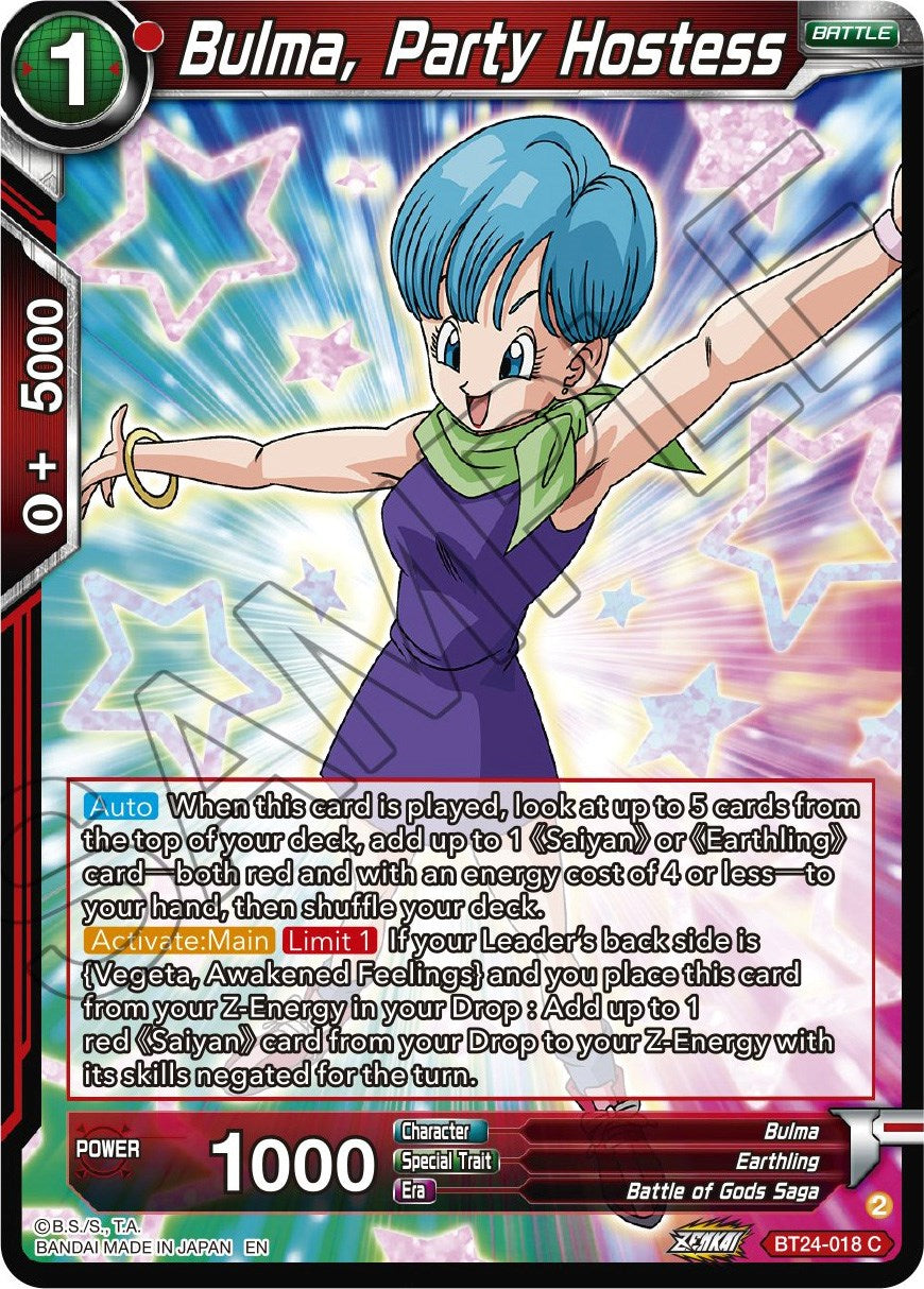 Bulma, Party Hostess (BT24-018) [Beyond Generations] | Cracking-Singles