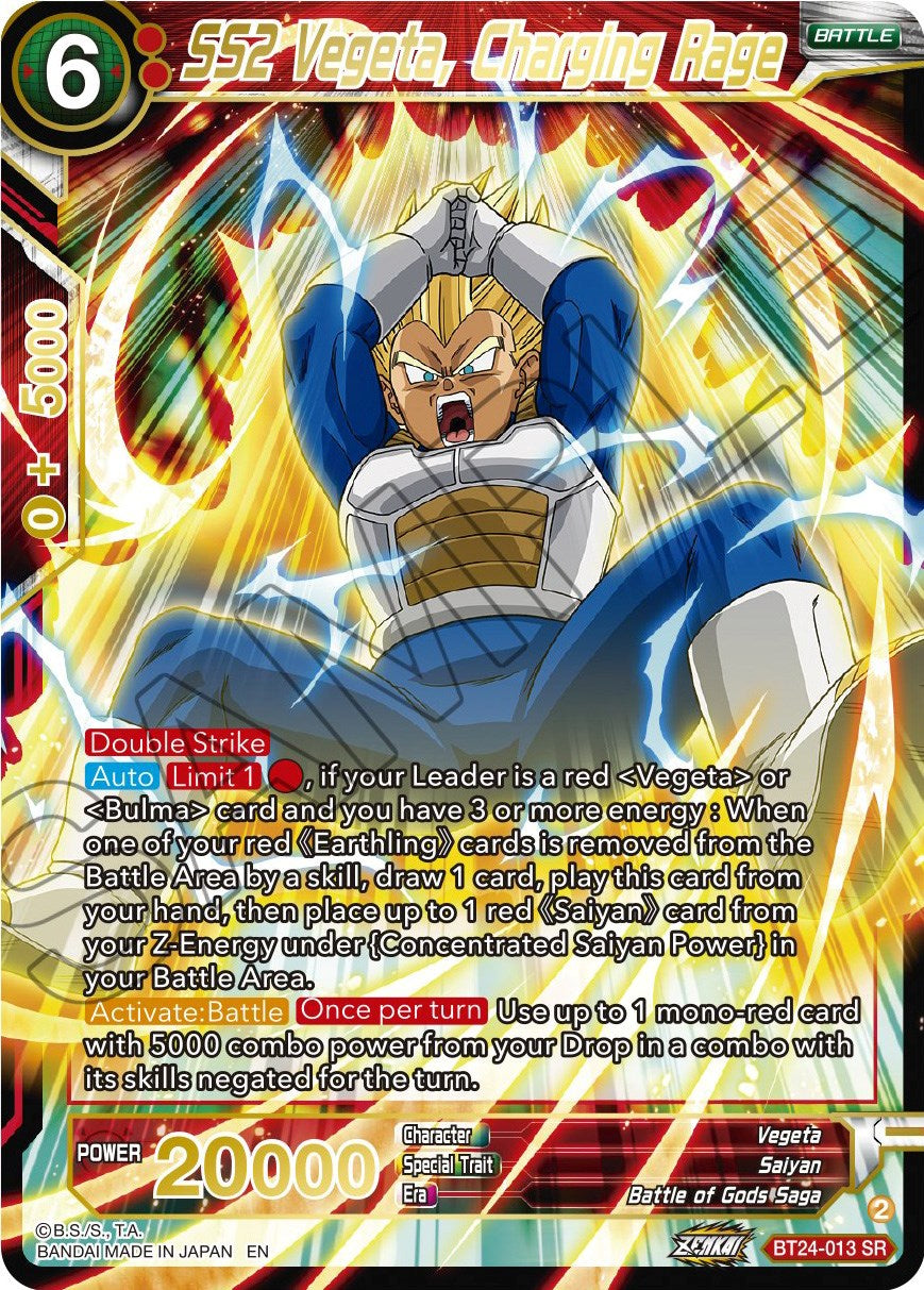 SS2 Vegeta, Charging Rage (BT24-013) [Beyond Generations] | Cracking-Singles