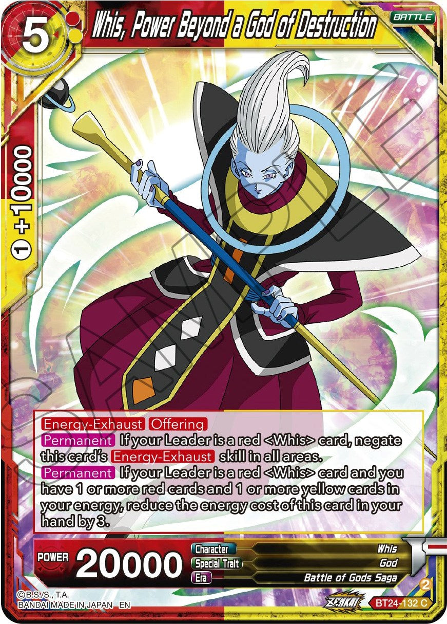 Whis, Power Beyond a God of Destruction (BT24-132) [Beyond Generations] | Cracking-Singles