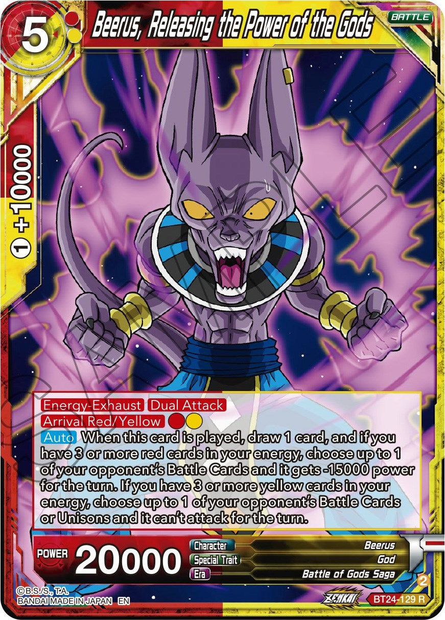 Beerus, Releasing the Power of the Gods (BT24-129) [Beyond Generations] | Cracking-Singles