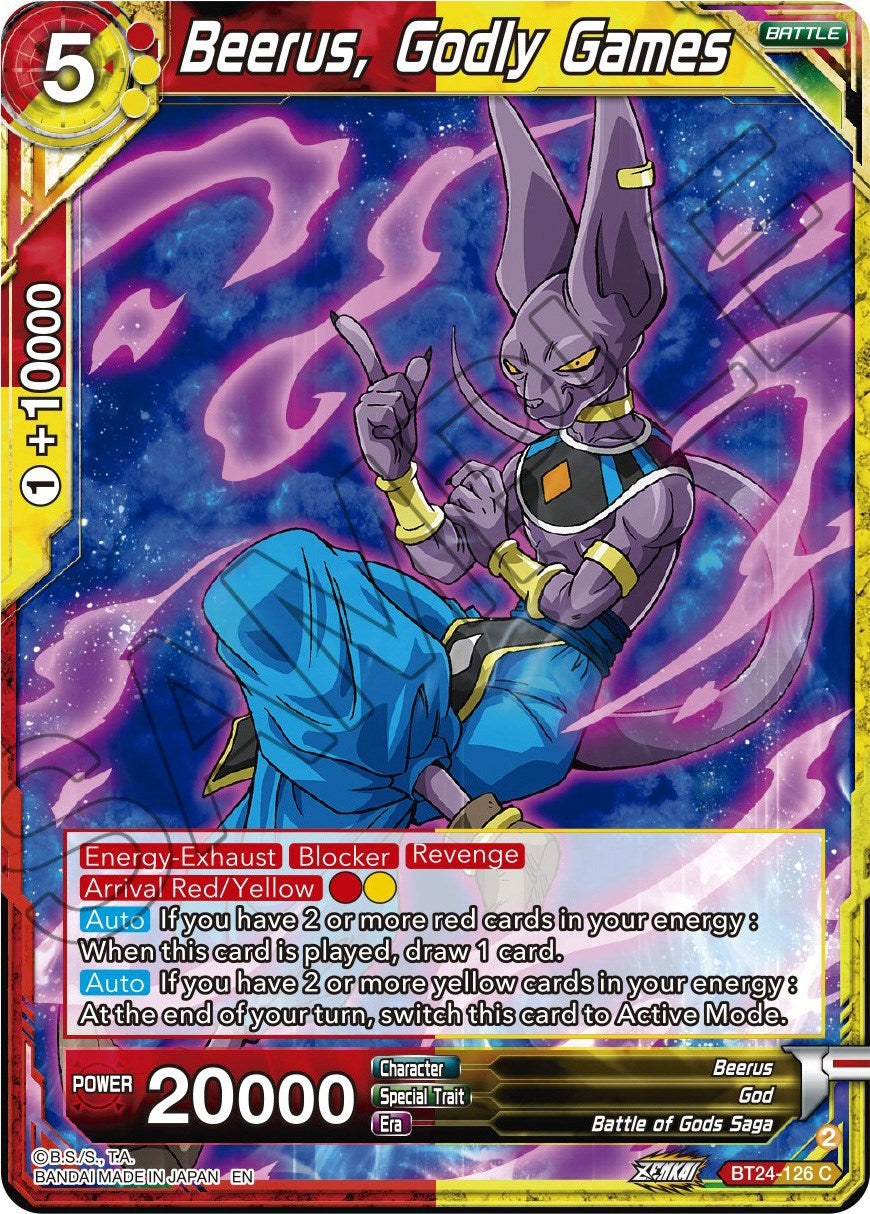 Beerus, Godly Games (BT24-126) [Beyond Generations] | Cracking-Singles