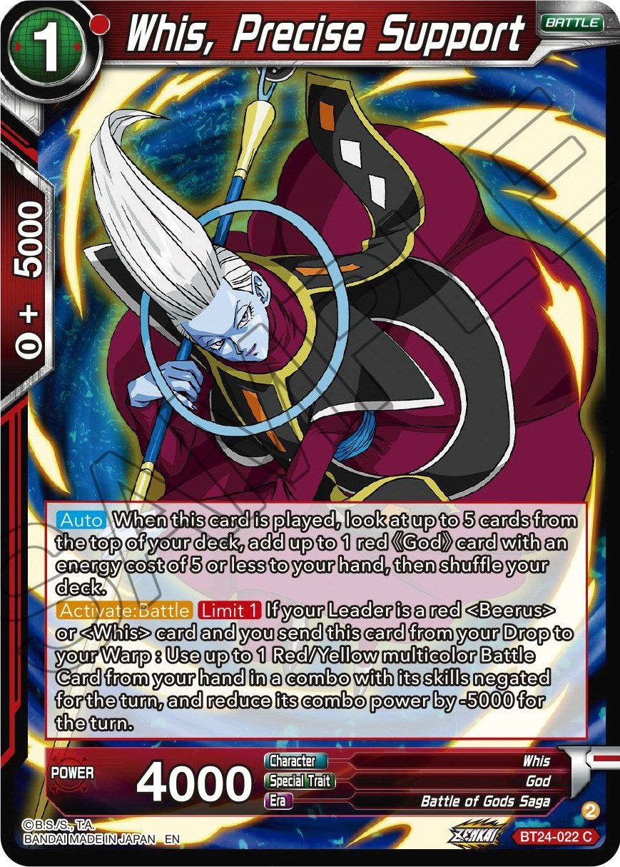 Whis, Precise Support (BT24-022) [Beyond Generations] | Cracking-Singles