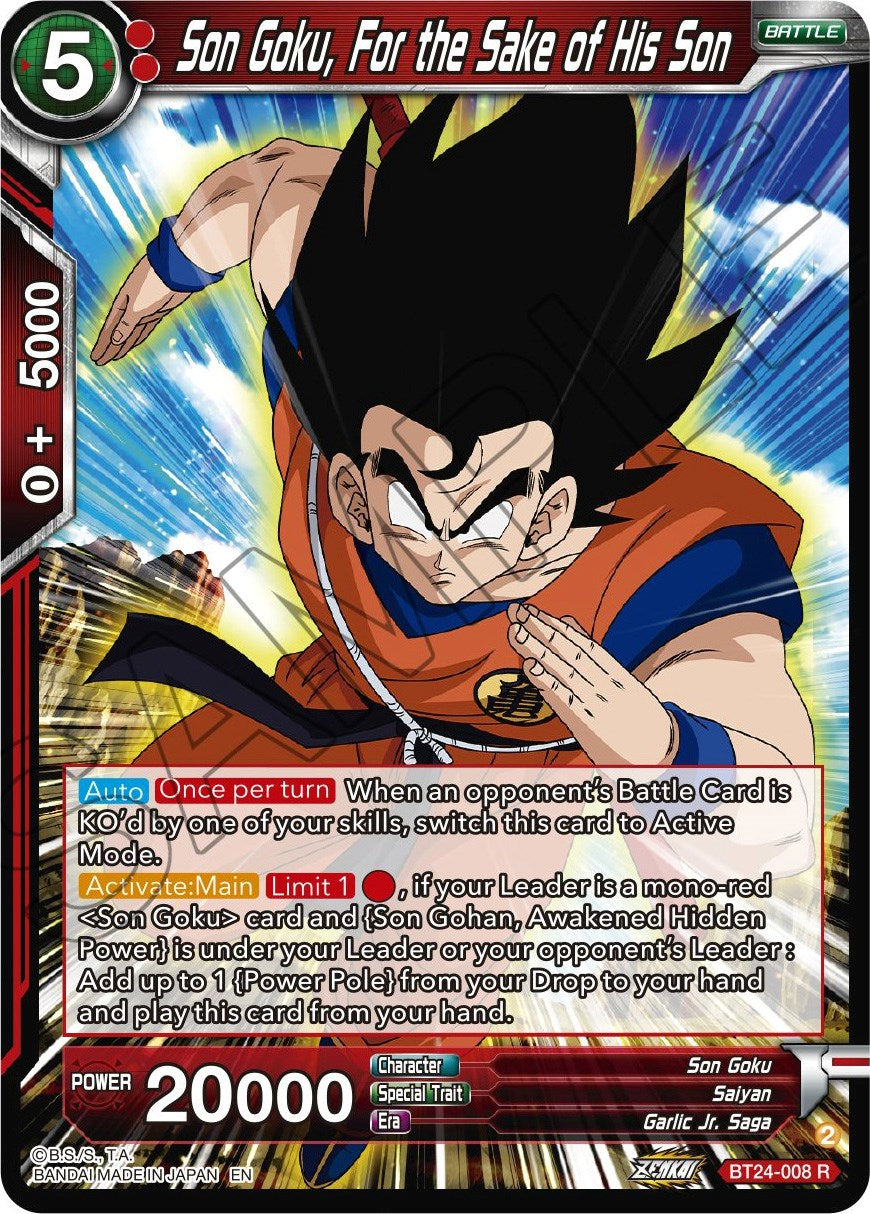 Son Goku, For the Sake of His Son (BT24-008) [Beyond Generations] | Cracking-Singles