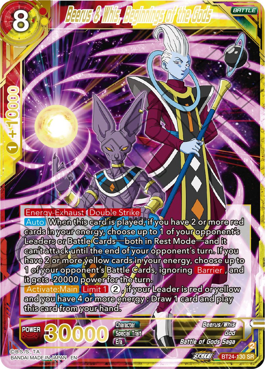 Beerus & Whis, Beginnings of Gods (BT24-130) [Beyond Generations] | Cracking-Singles