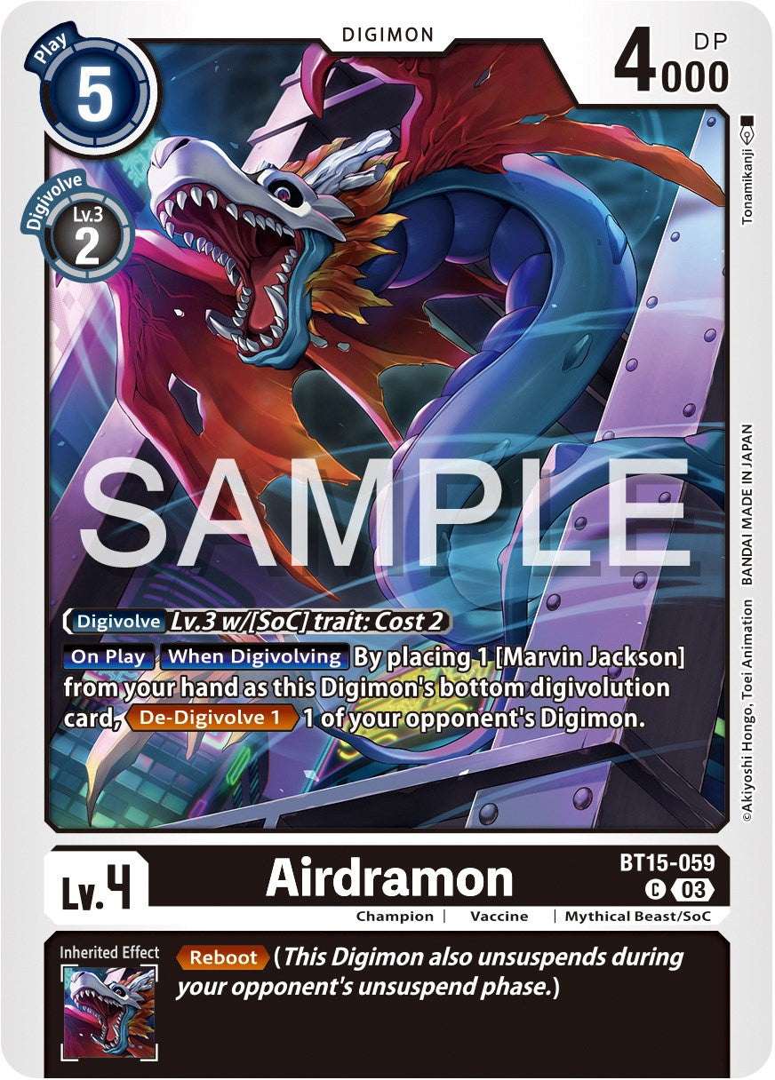 Airdramon [BT15-059] [Exceed Apocalypse] | Cracking-Singles