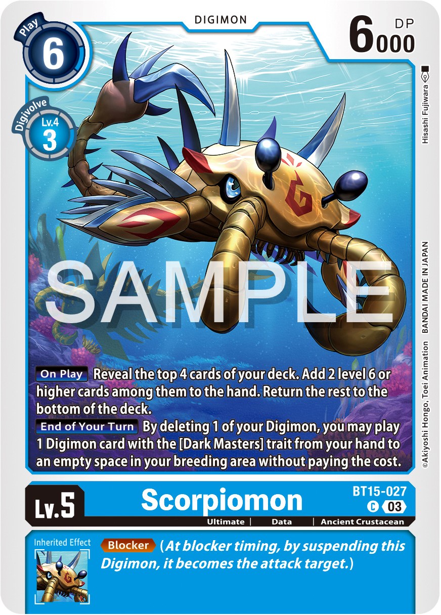 Scorpiomon [BT15-027] [Exceed Apocalypse] | Cracking-Singles