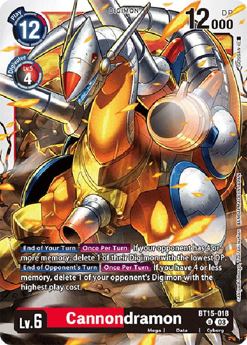 Cannondramon [BT15-018] [Exceed Apocalypse] | Cracking-Singles