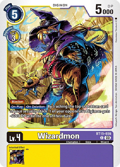 Wizardmon [BT15-036] [Exceed Apocalypse] | Cracking-Singles