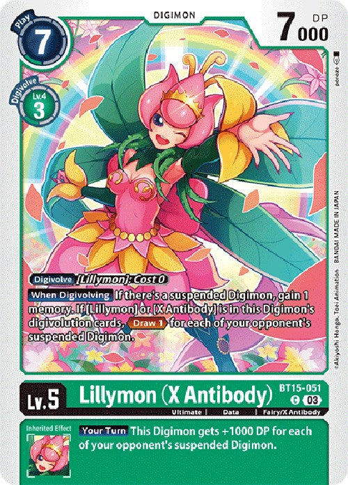 Lillymon (X Antibody) [BT15-051] [Exceed Apocalypse] | Cracking-Singles