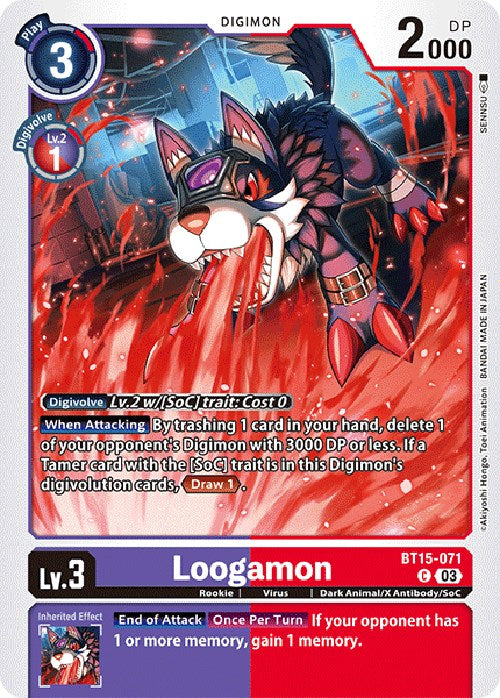 Loogamon [BT15-071] [Exceed Apocalypse] | Cracking-Singles