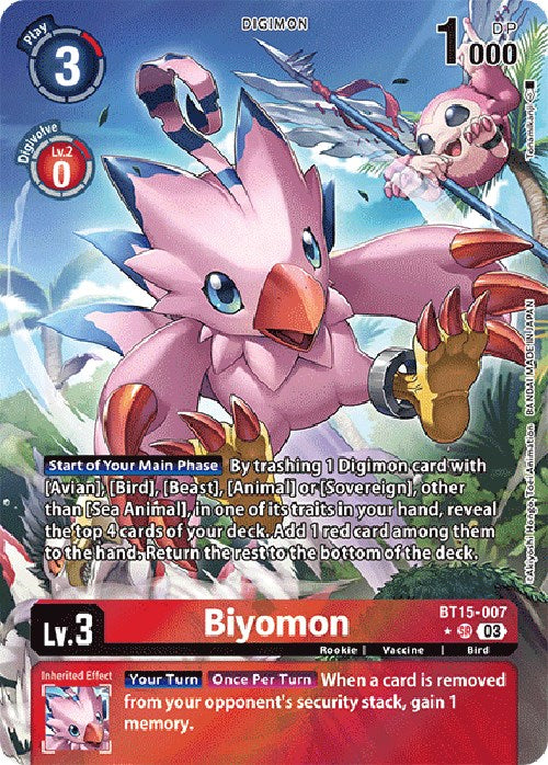 Biyomon [BT15-007] (Alternate Art) [Exceed Apocalypse] | Cracking-Singles