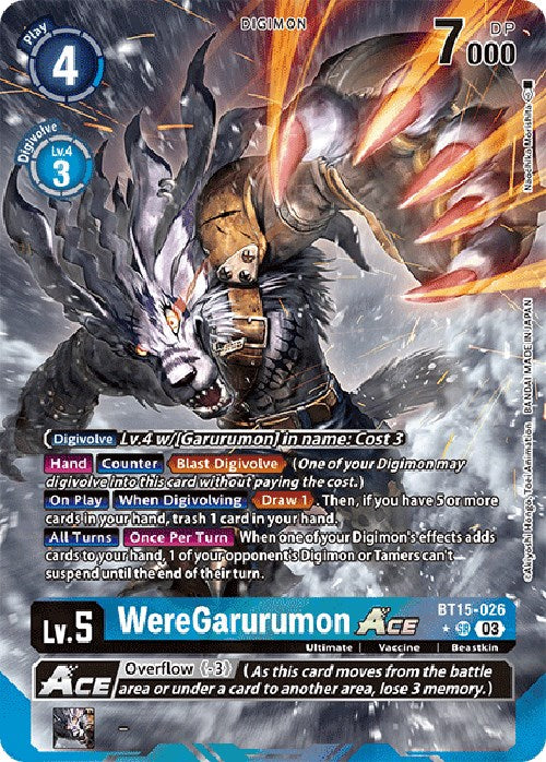 WereGarurumon Ace [BT15-026] (Alternate Art) [Exceed Apocalypse] | Cracking-Singles