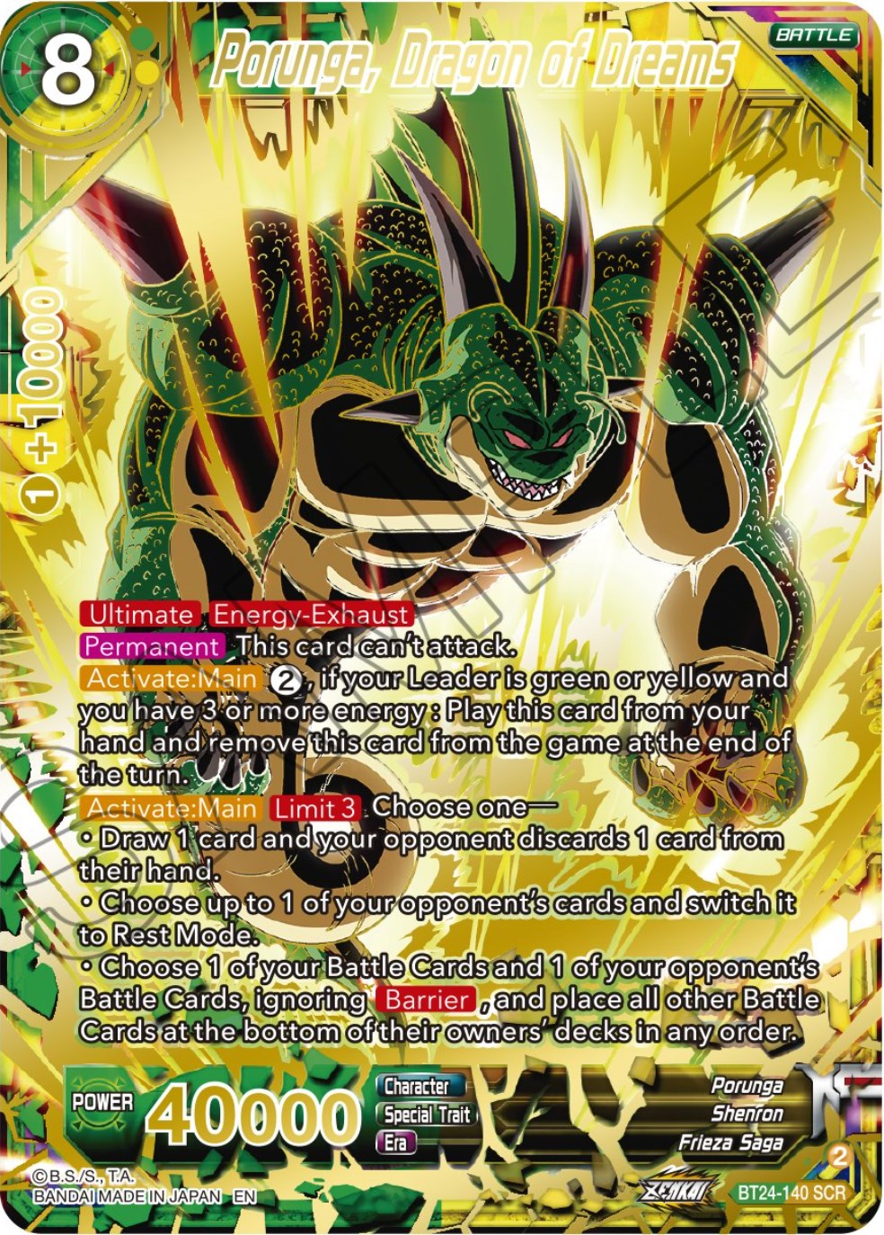 Porunga, Dragon of Dreams (BT24-140) [Beyond Generations] | Cracking-Singles