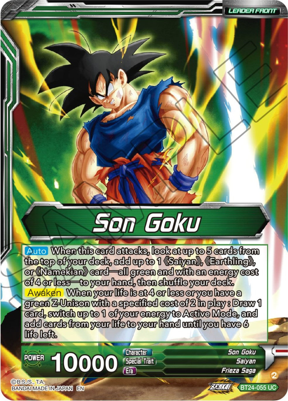 Son Goku // SS Son Goku, Beginning of a Legend (BT24-055) [Beyond Generations] | Cracking-Singles