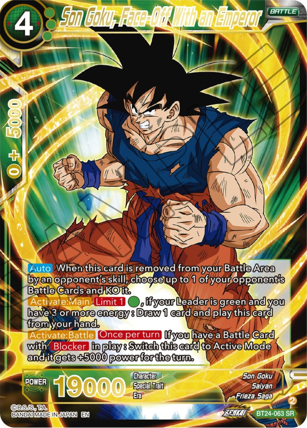 Son Goku, Face-Off With an Emperor (BT24-063) [Beyond Generations] | Cracking-Singles