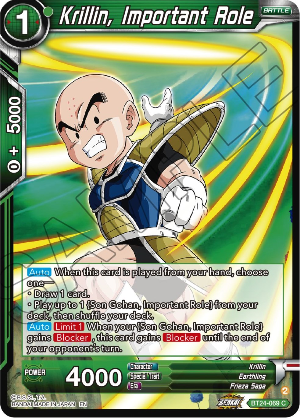 Krillin, Important Role (BT24-069) [Beyond Generations] | Cracking-Singles