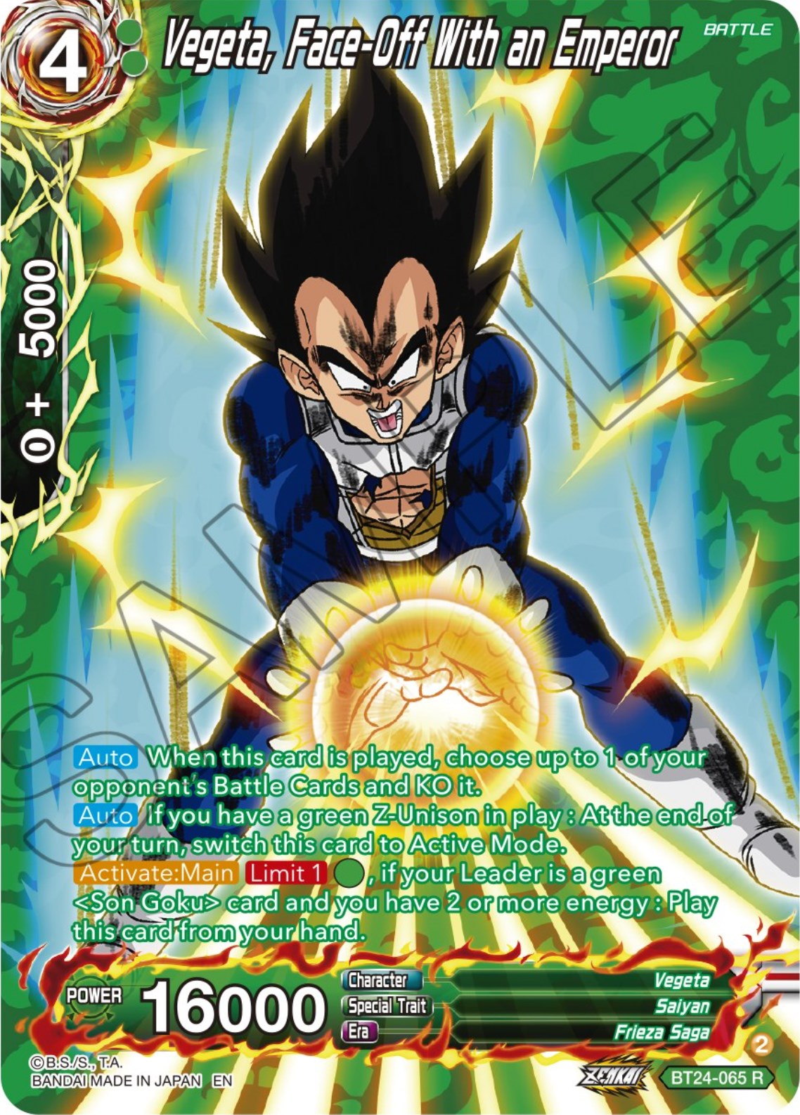 Vegeta, Face-Off With an Emperor (Collector Booster) (BT24-065) [Beyond Generations] | Cracking-Singles