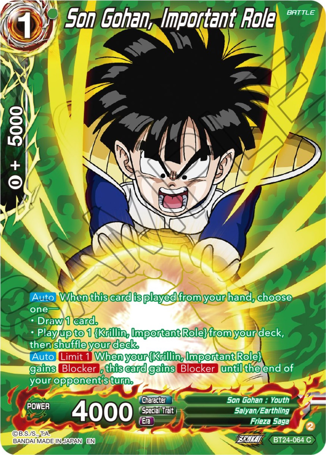 Son Gohan, Important Role (Collector Booster) (BT24-064) [Beyond Generations] | Cracking-Singles