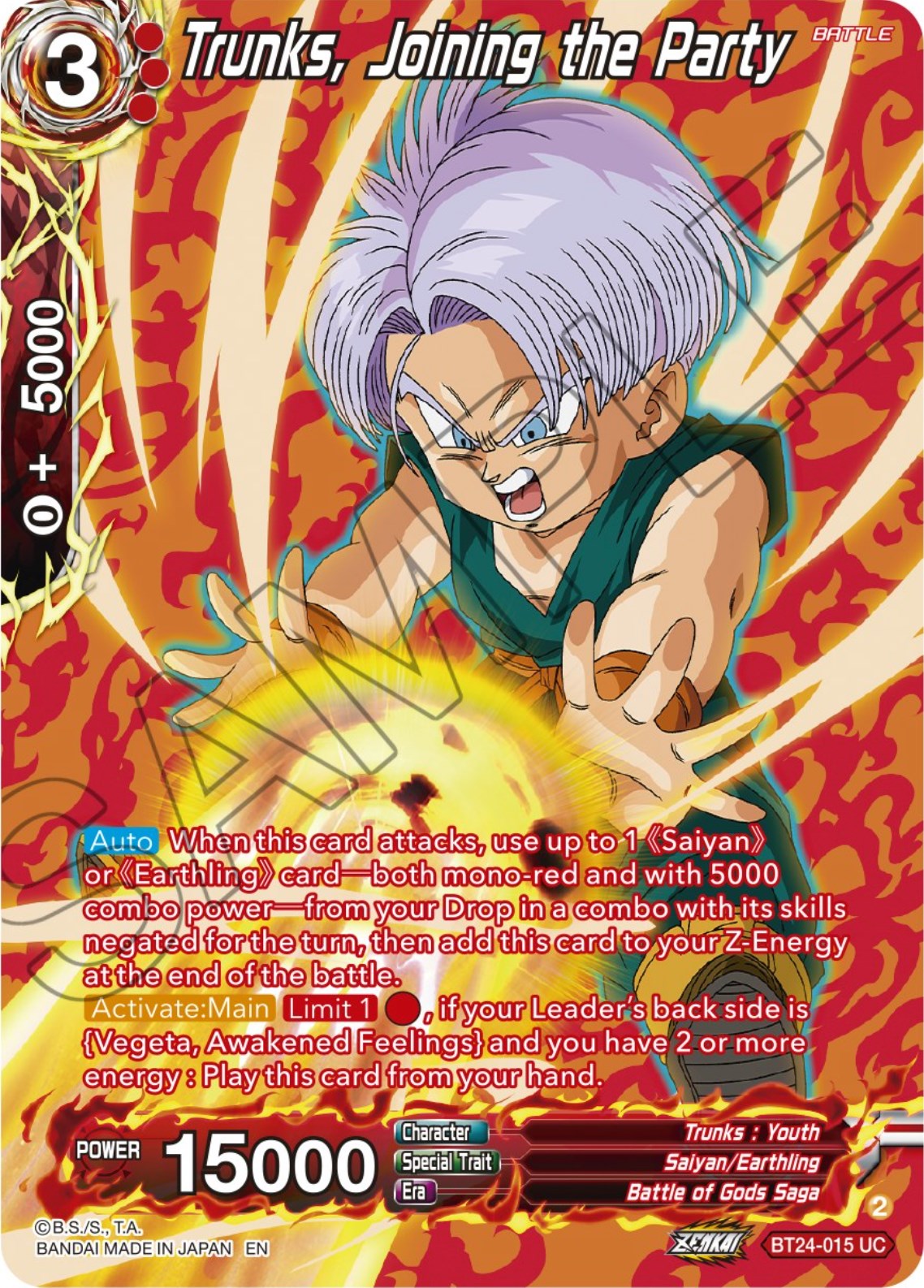 Trunks, Joining the Party (Collector Booster) (BT24-015) [Beyond Generations] | Cracking-Singles