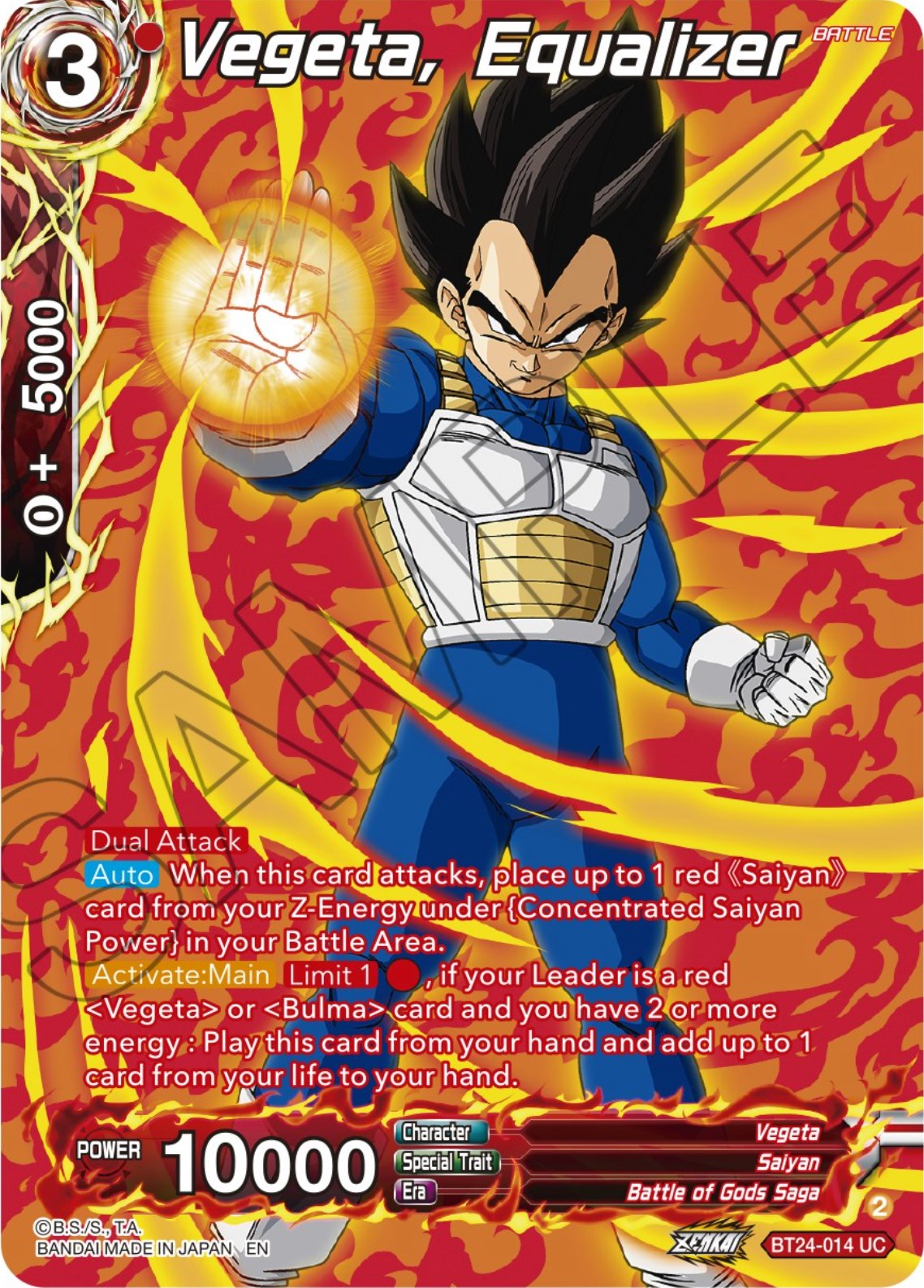 Vegeta, Equalizer (Collector Booster) (BT24-014) [Beyond Generations] | Cracking-Singles