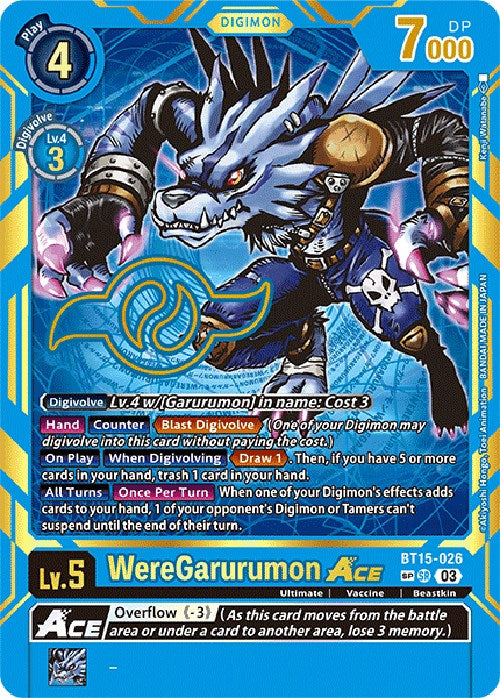 WereGarurumon Ace (Special Rare) [BT15-026] [Exceed Apocalypse] | Cracking-Singles