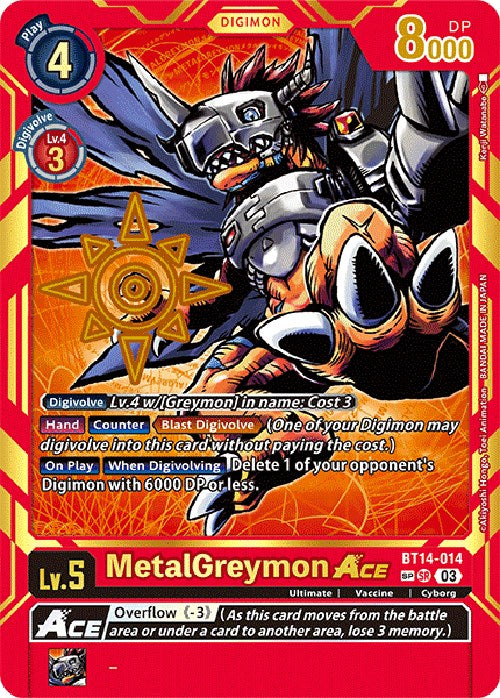 MetalGreymon Ace [BT14-014] [Exceed Apocalypse] | Cracking-Singles