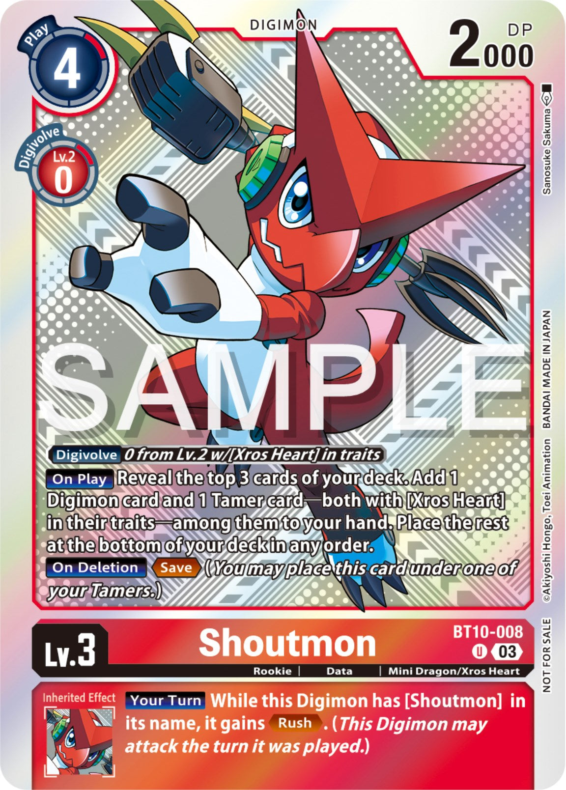 Shoutmon [BT10-008] (Exceed Apocalypse Pre-Release Winner) [Exceed Apocalypse Pre-Release Cards] | Cracking-Singles