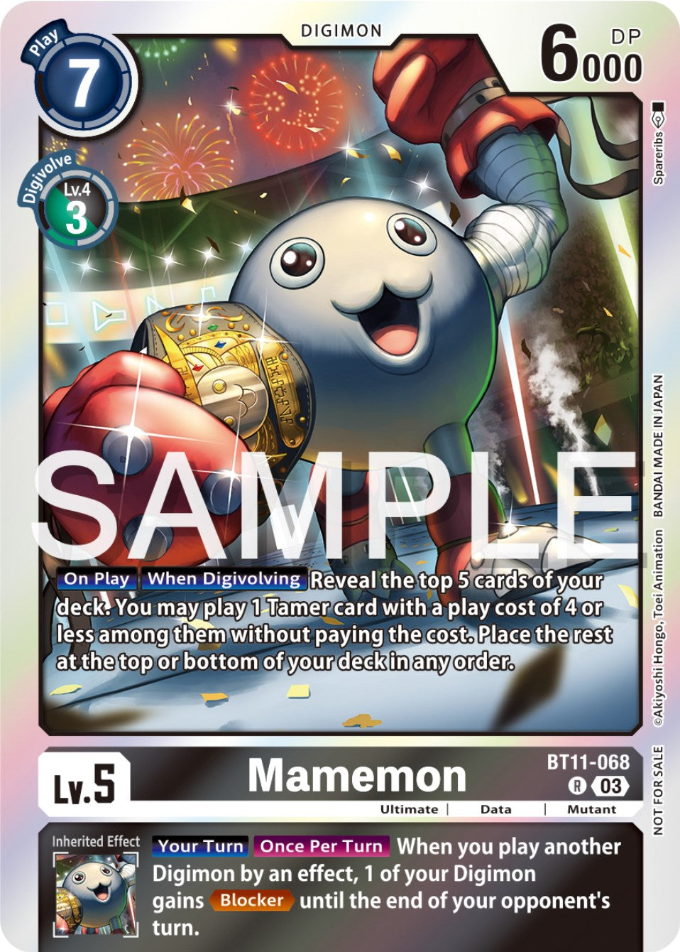 Mamemon [BT11-068] (Official Tournament Pack Vol.12) [Dimensional Phase Promos] | Cracking-Singles