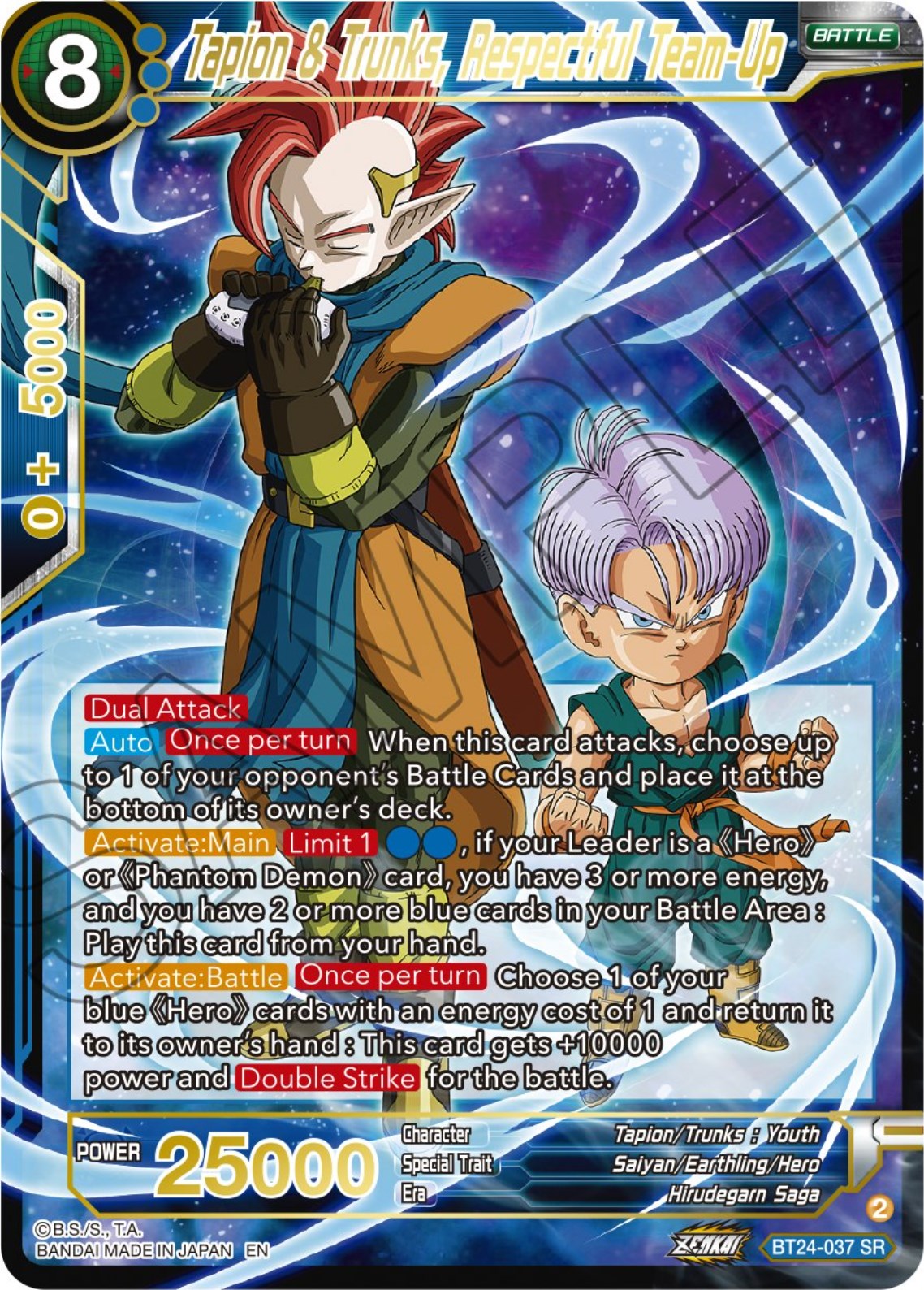 Tapin & Trunks, Respectful Team-Up (BT24-037) [Beyond Generations] | Cracking-Singles