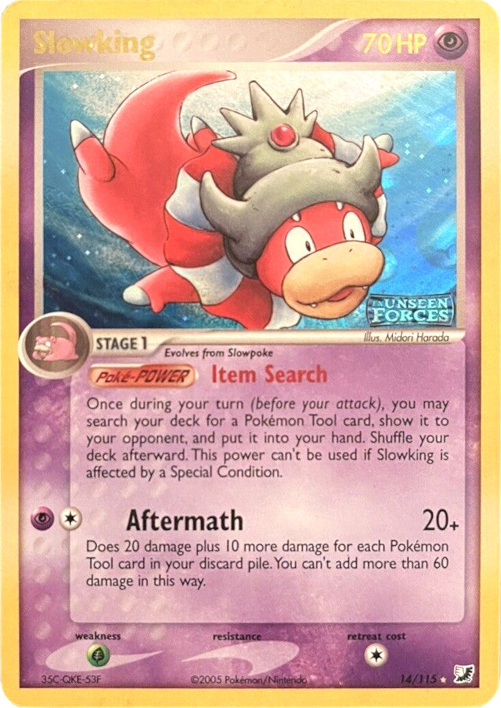 Slowking (14/115) (Stamped) [EX: Unseen Forces] | Cracking-Singles