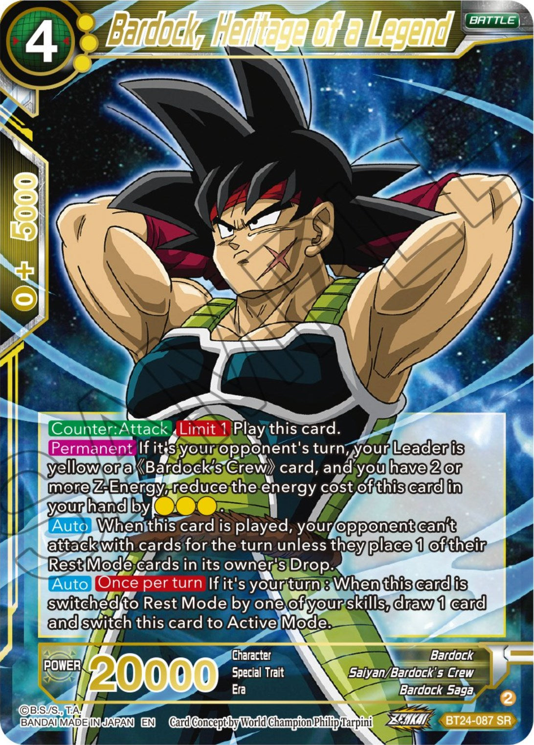 Bardock, Heritage of a Legend (BT24-087) [Beyond Generations] | Cracking-Singles