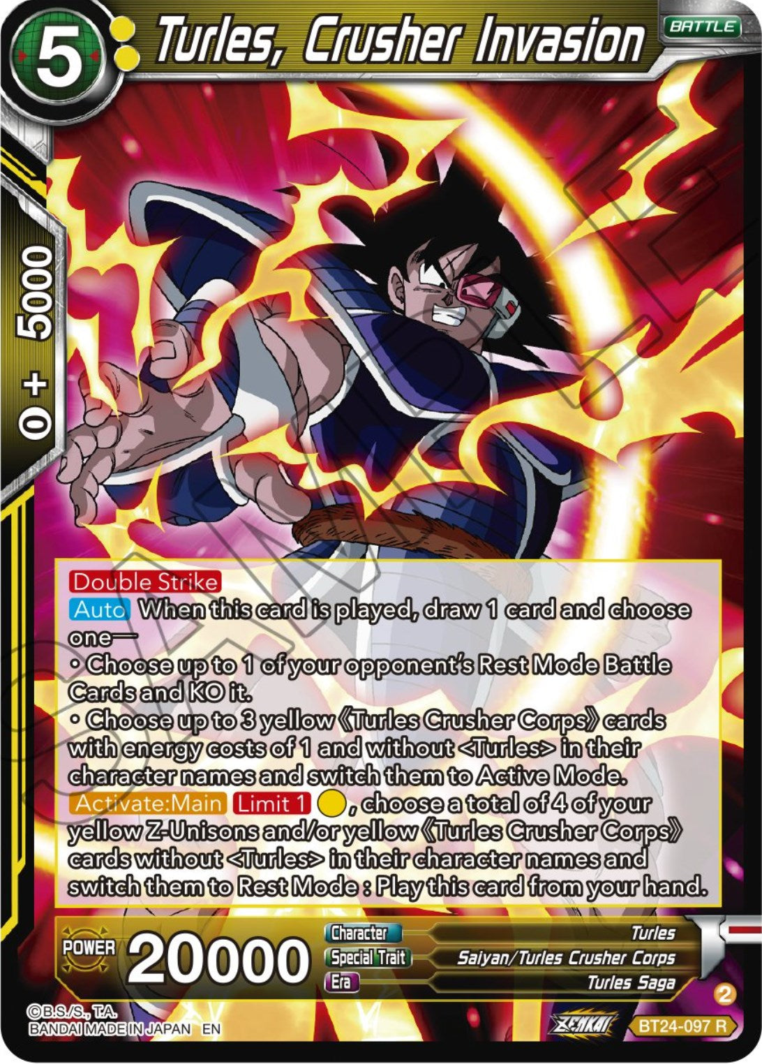 Turles, Crusher Invasion (BT24-097) [Beyond Generations] | Cracking-Singles