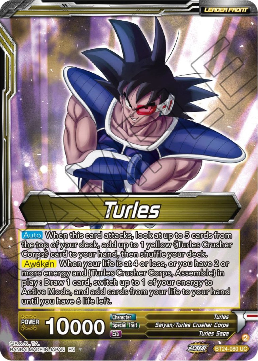 Turles // Turles, Corps Commander (BT24-080) [Beyond Generations] | Cracking-Singles