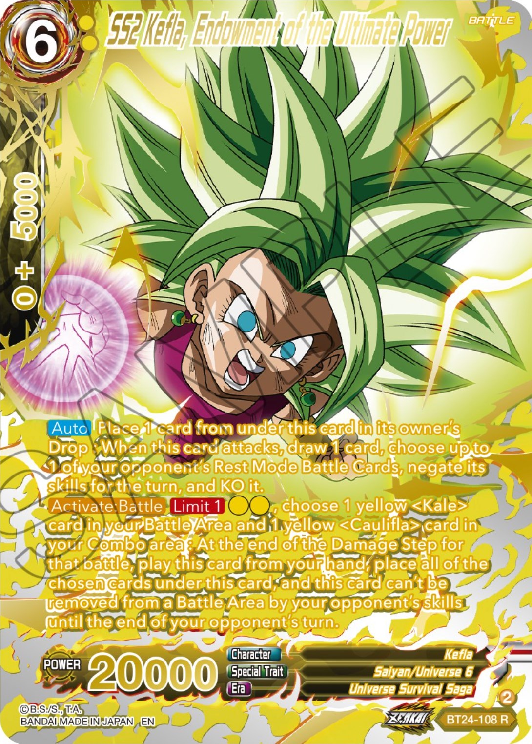 SS2 Kefla, Endowment of the Ultimate Power (Collector Booster) (BT24-108) [Beyond Generations] | Cracking-Singles