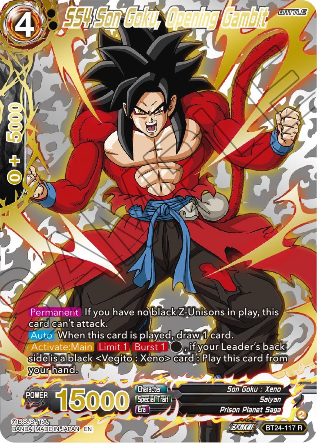 SS4 Son Goku, Opening Gambit (Collector Booster) (BT24-117) [Beyond Generations] | Cracking-Singles