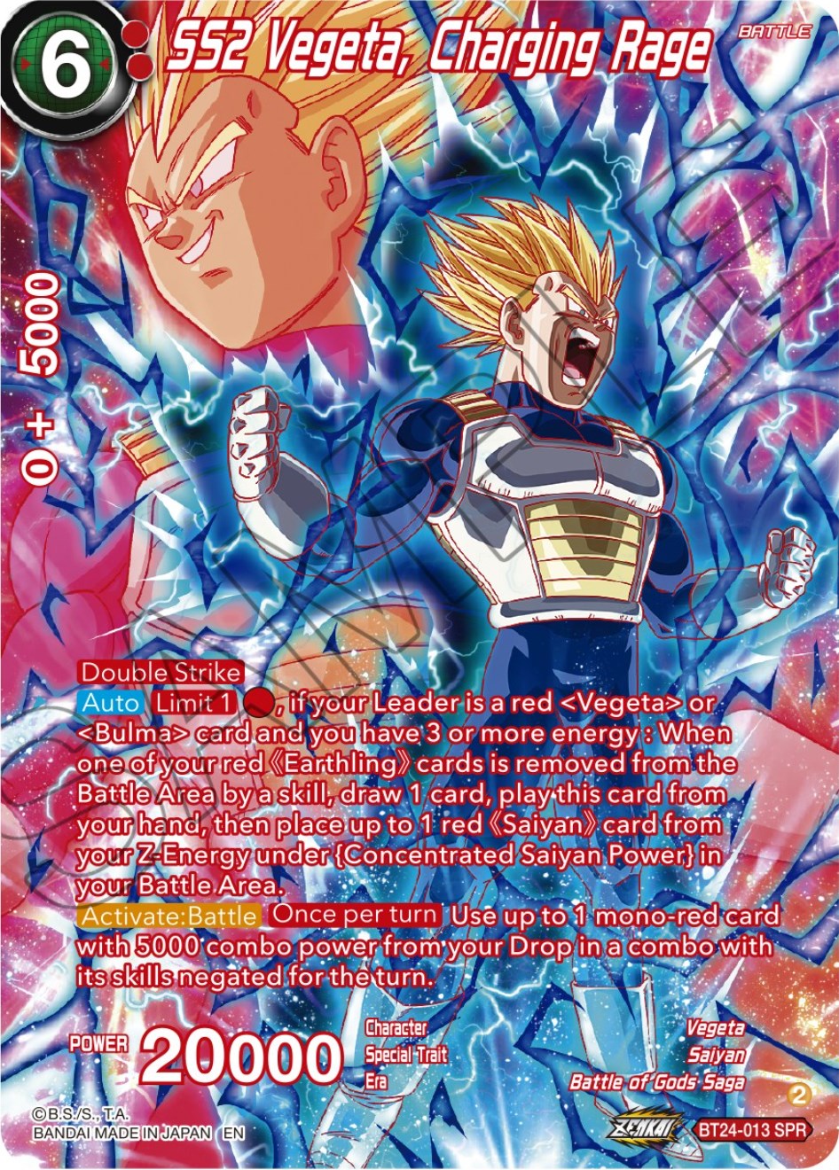 SS2 Vegeta, Charging Rage (SPR) (BT24-013) [Beyond Generations] | Cracking-Singles