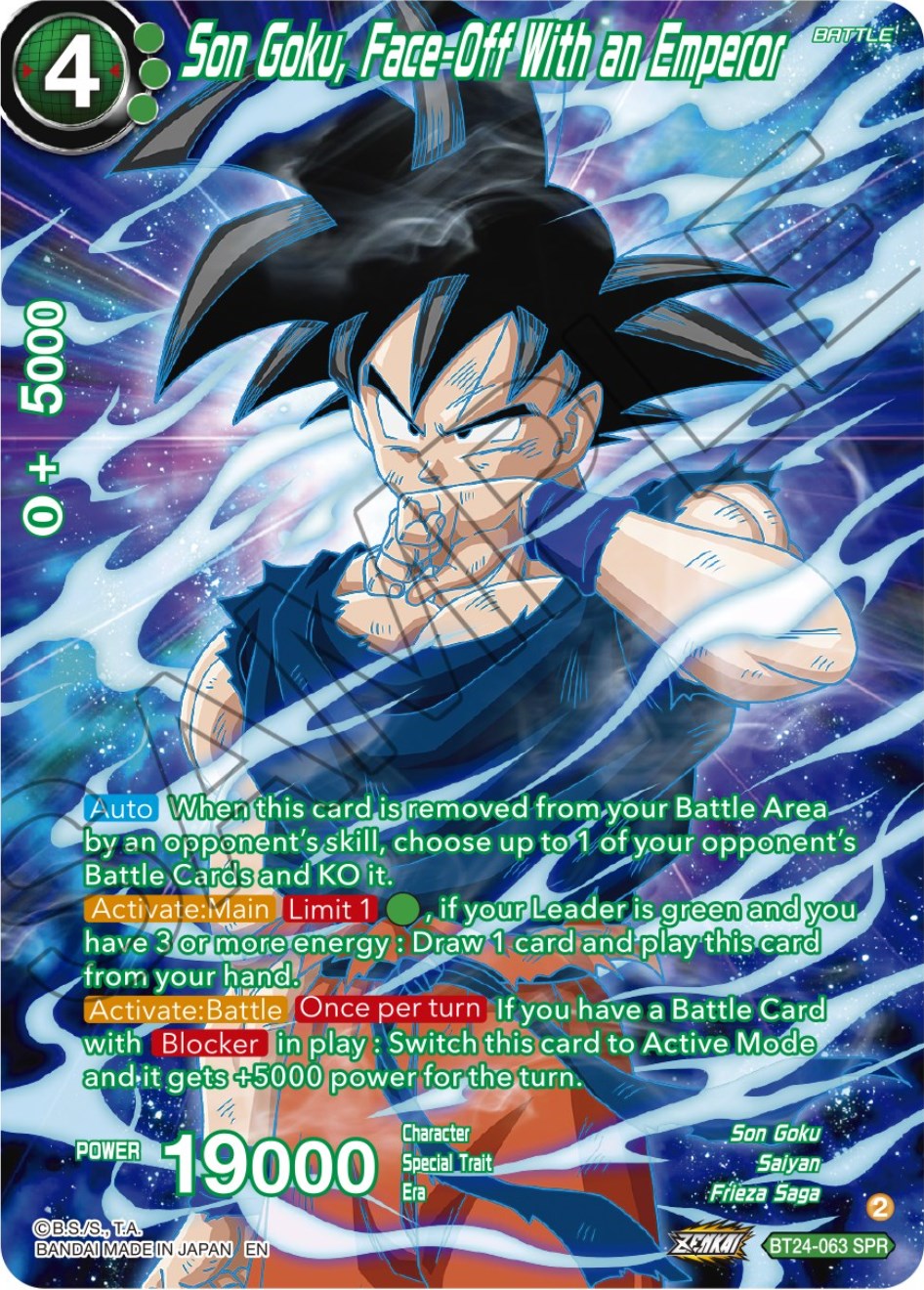 Son Goku, Face-Off With an Emperor (SPR) (BT24-063) [Beyond Generations] | Cracking-Singles