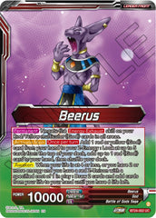 Beerus // Beerus, Pursuing the Power of the Gods (SLR) (BT24-002) [Beyond Generations] | Cracking-Singles