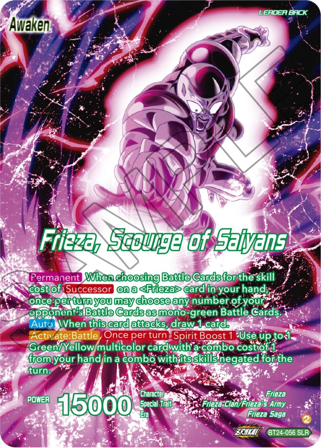 Frieza // Frieza, Scourge of Saiyans (SLR) (BT24-056) [Beyond Generations] | Cracking-Singles