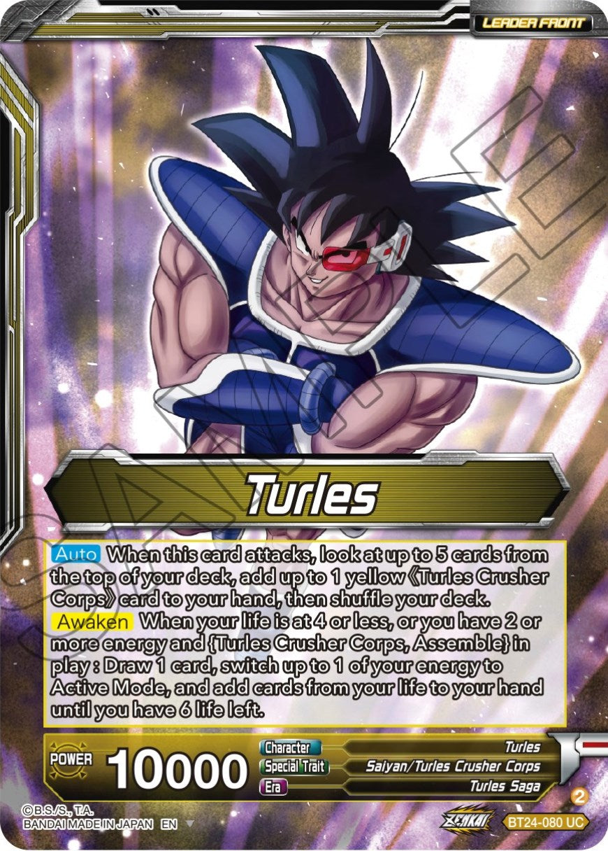 Turles // Turles, Corps Commander (SLR) (BT24-080) [Beyond Generations] | Cracking-Singles