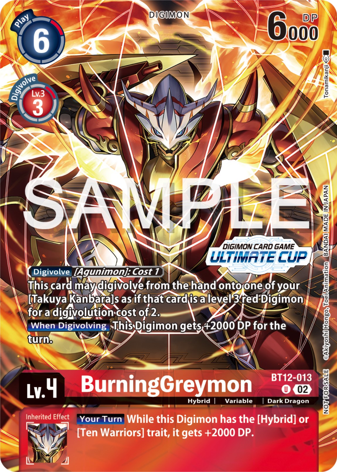 BurningGreymon [BT12-013] (Ultimate Cup 2024) [Across Time Promos] | Cracking-Singles