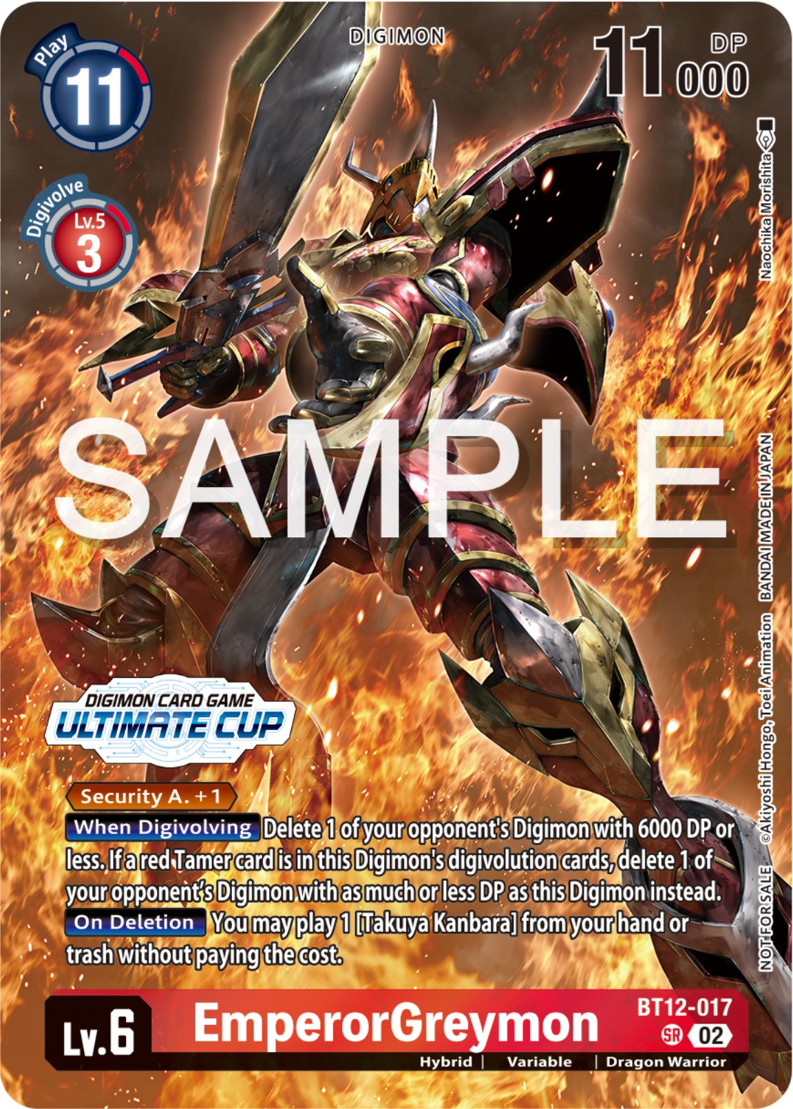 EmperorGreymon [BT12-017] (Ultimate Cup 2024) [Across Time Promos] | Cracking-Singles