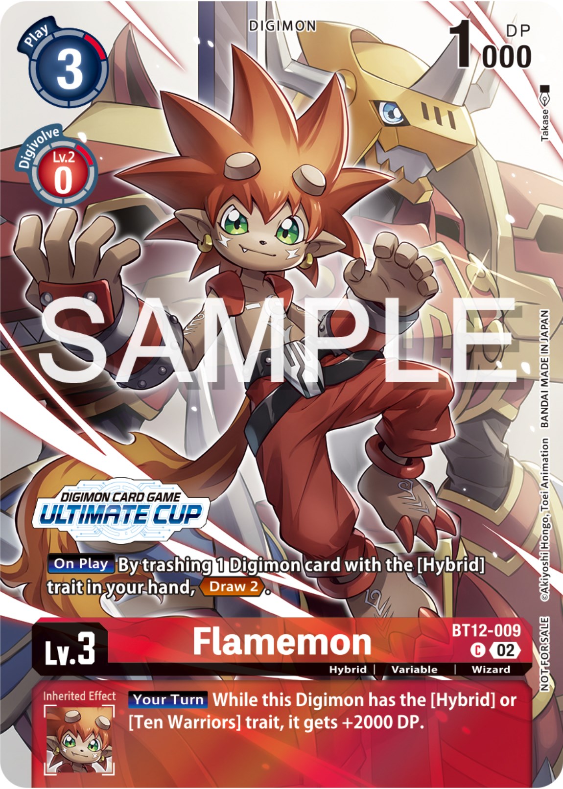 Flamemon [BT12-009] (Ultimate Cup 2024) [Across Time Promos] | Cracking-Singles