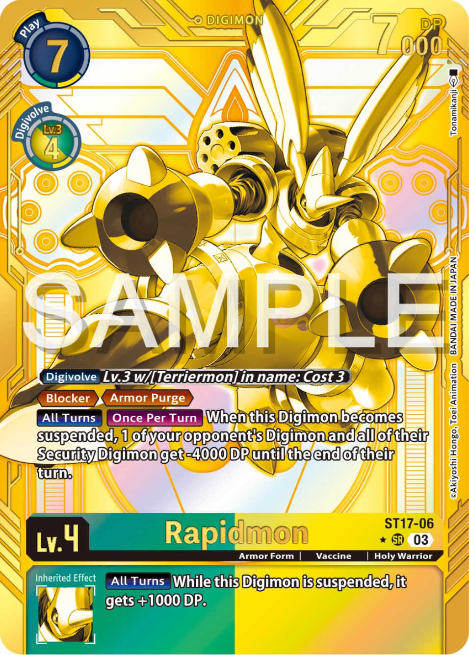 Rapidmon [ST17-06] (Gold) [Starter Deck: Double Typhoon Advanced Deck Set] | Cracking-Singles